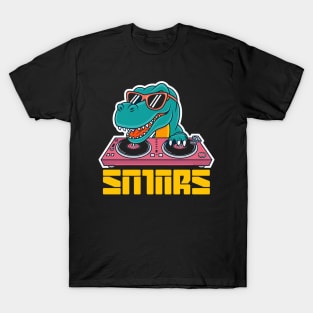 T Rex DJ Party Club Floppy Jockey T-Shirt